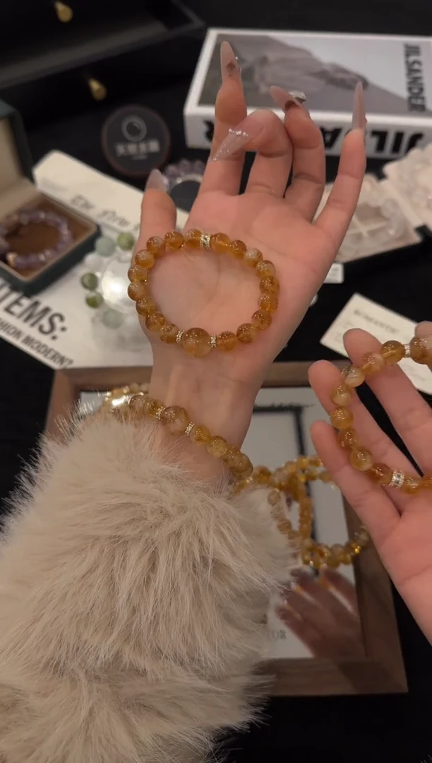 合金手链水晶黄塔晶x3667