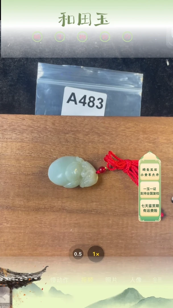 和田玉未镶嵌吊坠(赠链)483