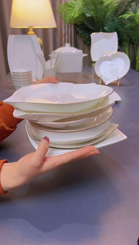 45%以上骨粉骨瓷天元贵龙三角窝盘草帽花朵盘折纸爱心盘各1个