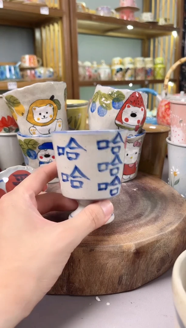 瓷片手绘高温釉下彩陶瓷