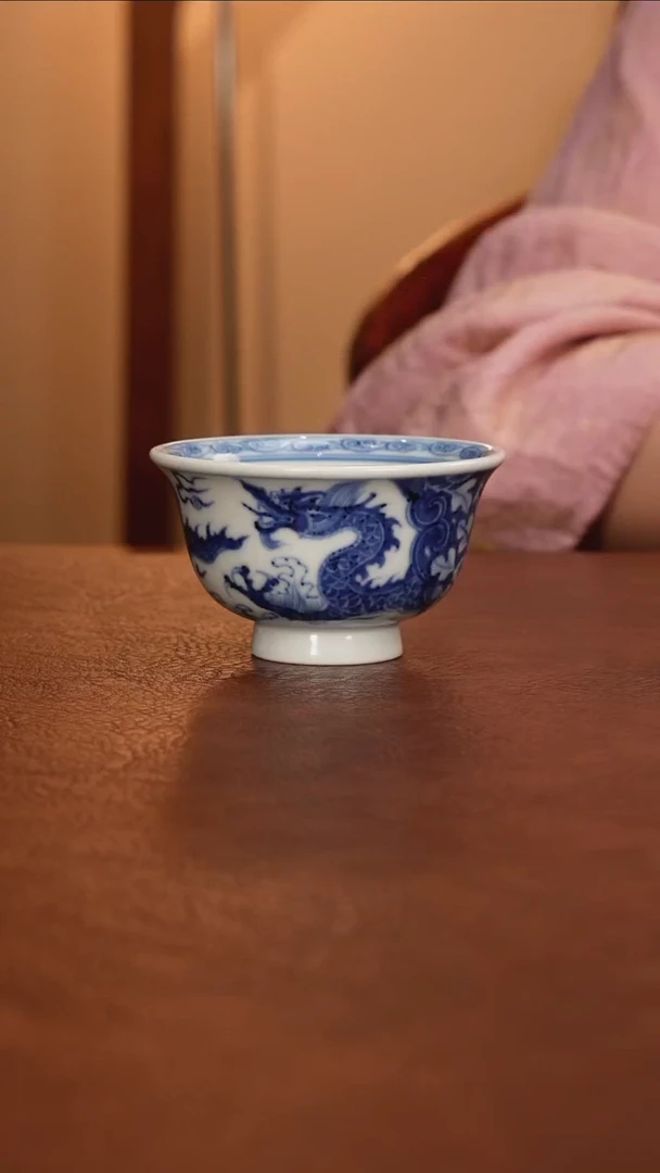 景德镇瓷器，青花瓷手绘茶具~