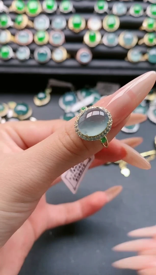 【闪购商品】翡翠戒指银S925镶嵌1111