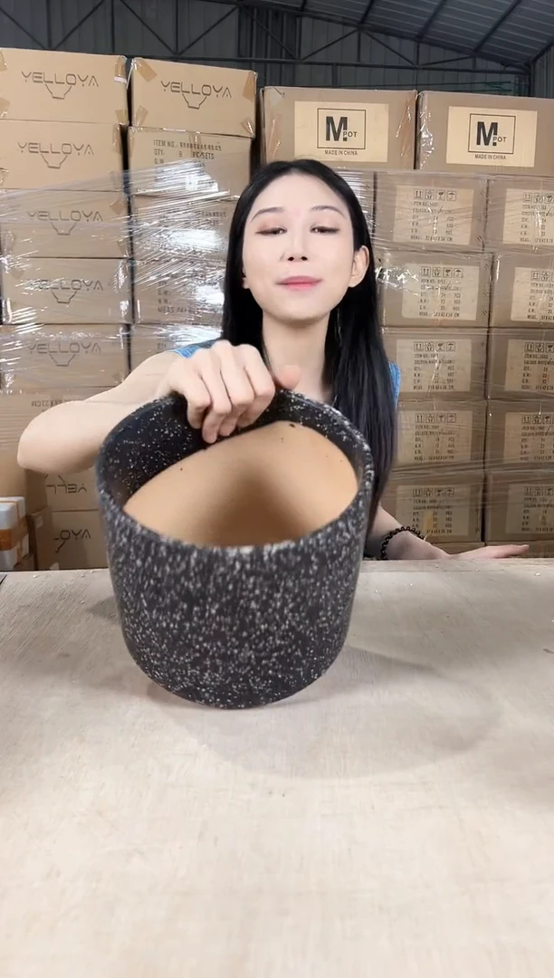 直筒雪花黑色大号20x18