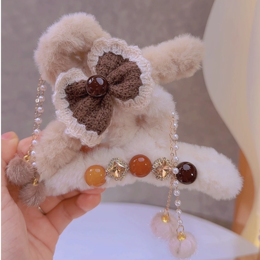 秋冬新款复古风日韩原宿风森系女顶夹男女通用发夹抓夹可爱风