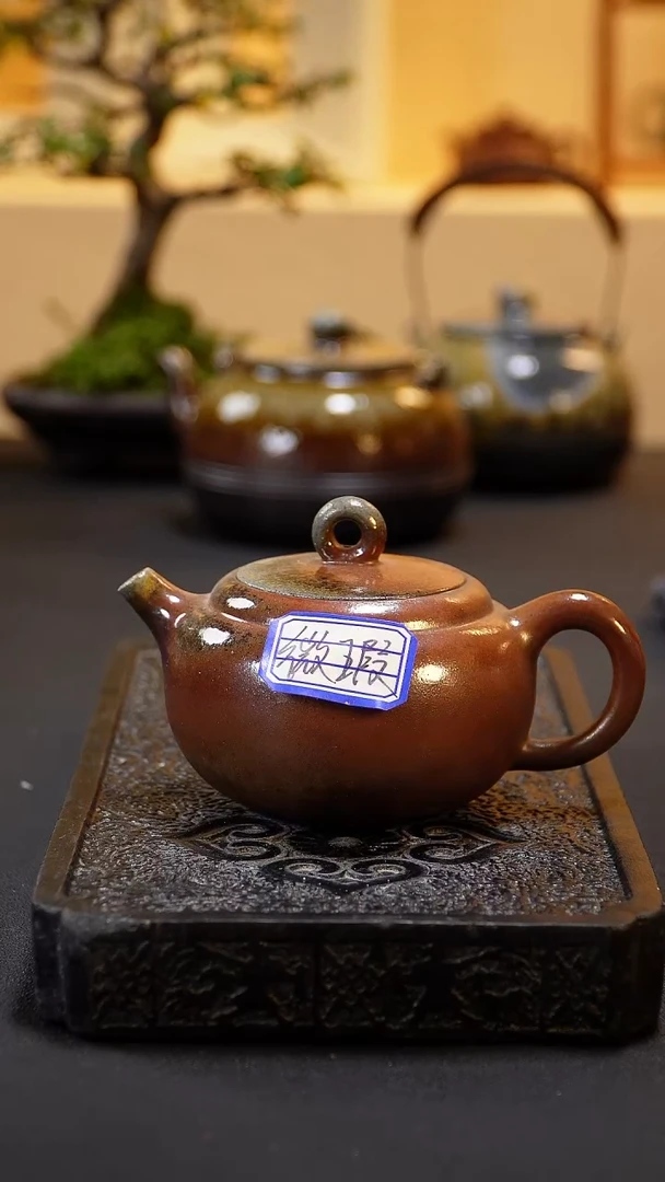 茶壶紫砂纯自然柴烧
