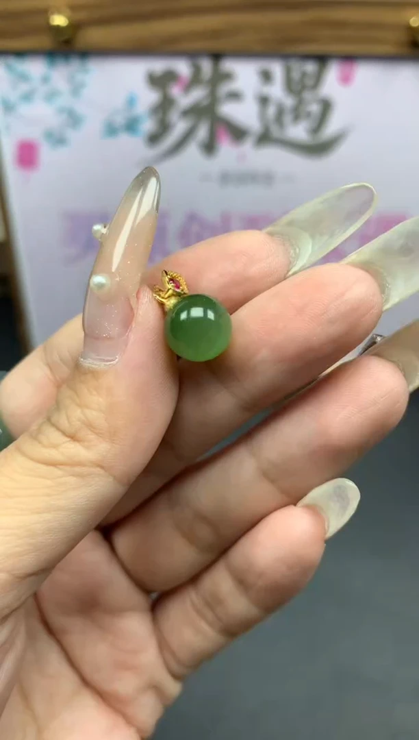 吊坠(不含链)银S925镶嵌和田玉和田玉