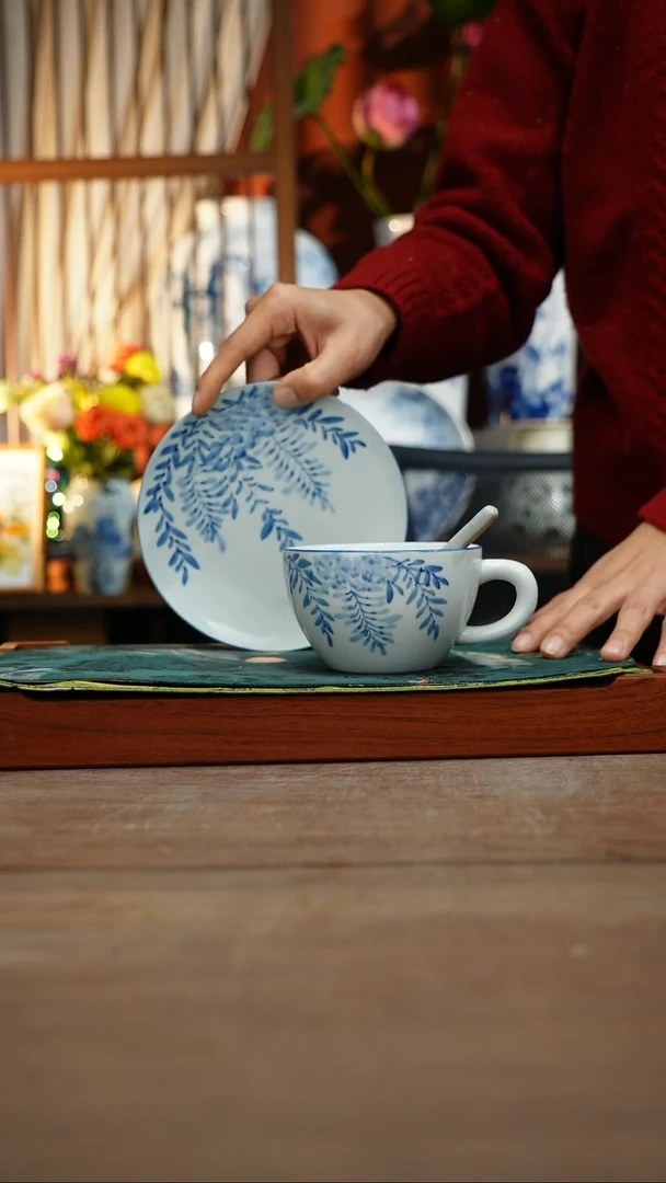 【简家甄选】景德镇设计师釉下手绘陶瓷