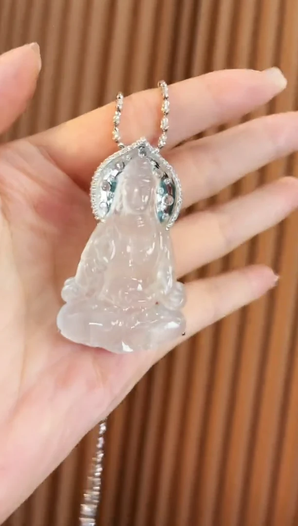 翡翠18K金镶嵌吊坠(不含链)吊坠