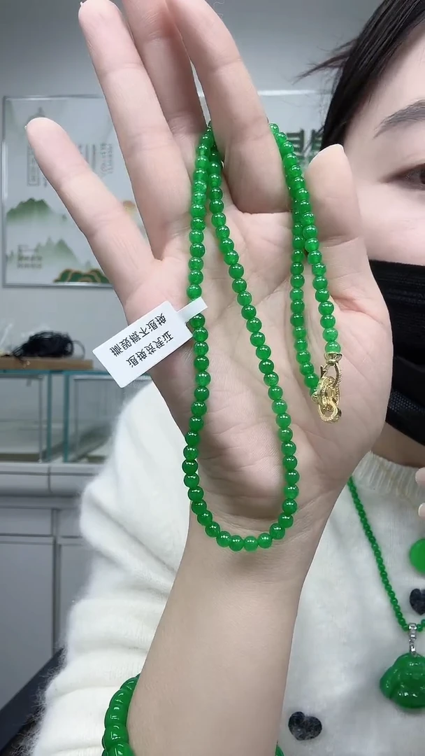 颈饰未镶嵌翡翠小米珠项链
