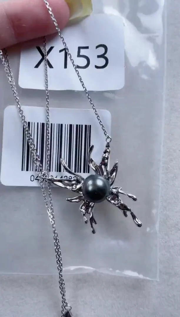 银S925镶嵌套链海水珍珠X153