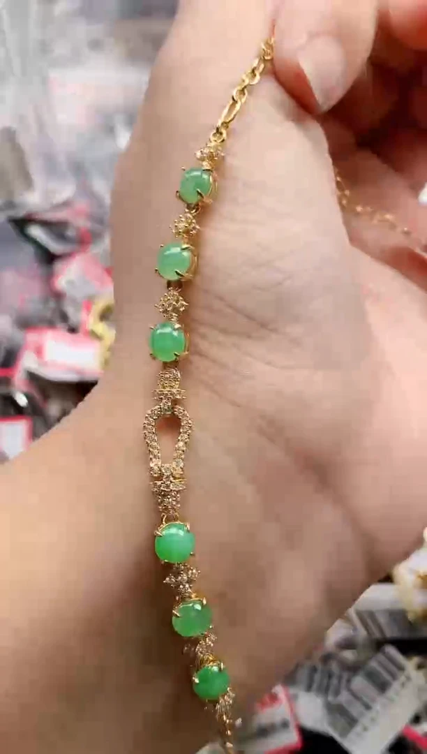 银S925镶嵌戒指翡翠天然A货缅甸翡翠