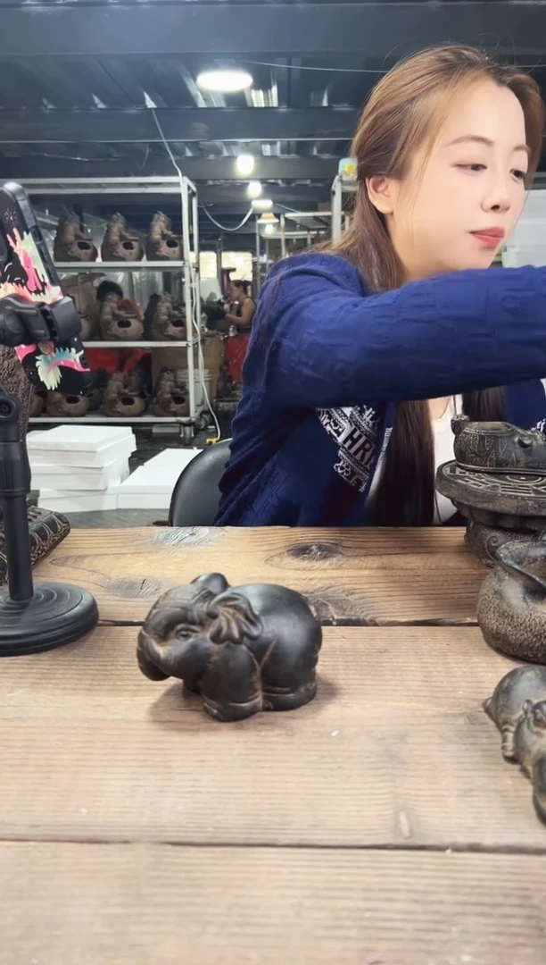 陶土【火山泥】小象摆件