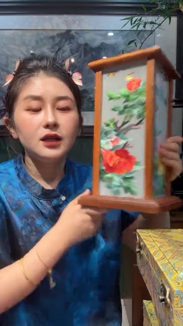 织绣非遗苏绣工艺品宫灯