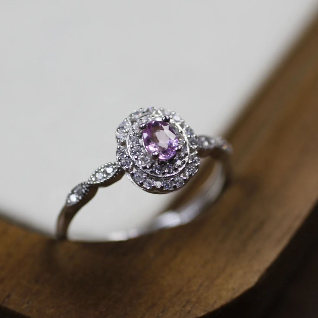 粉蓝宝戒指 JYDM24011819