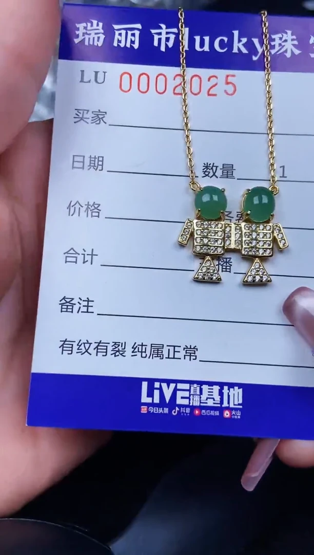 翡翠银S925镶嵌颈饰2025