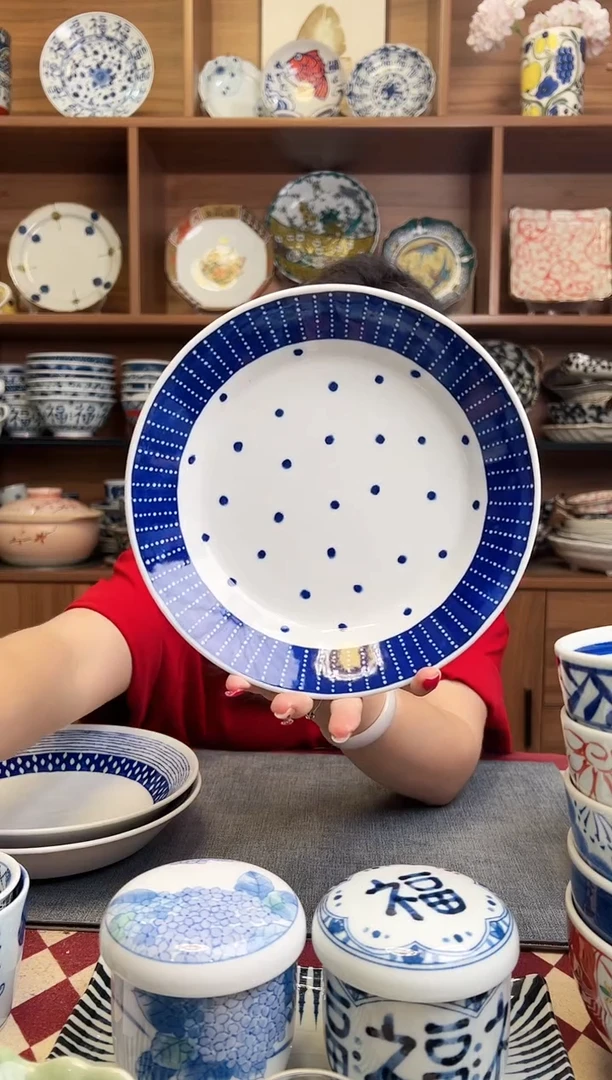 瓷片苍野20.7cm深盘