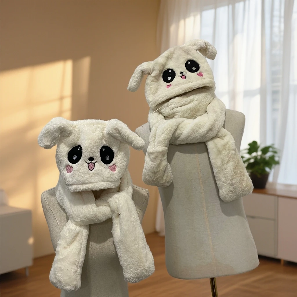 8A728  帽子围巾手套一体儿童保暖帽子（脏残介意者勿拍）