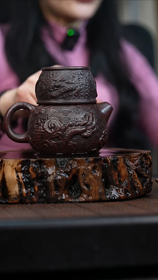 宜兴岁颐传砂原矿全手34+一个杯子