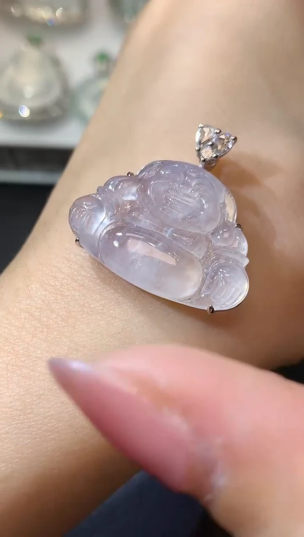 【闪购商品】翡翠吊坠(不含链)18K金镶嵌C15