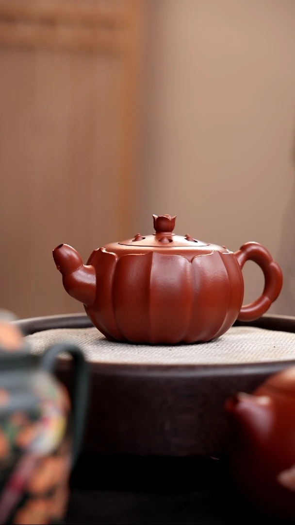 【闪购商品】紫砂茶壶朱泥荷花莲子