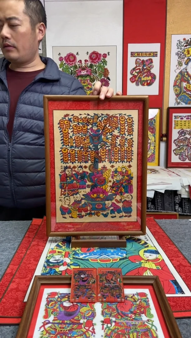 檀木A3摇钱树手工制作精品