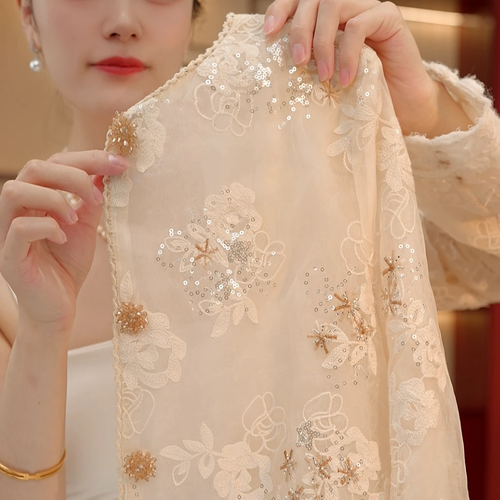 XF-高端刺绣薄雾云纱防晒外套女百搭显瘦