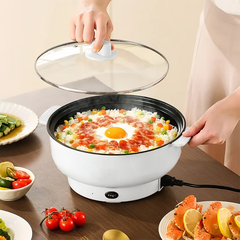大容量宿舍学生锅家用电热火锅小电锅多功能蒸煮煎炒锅火锅专用锅