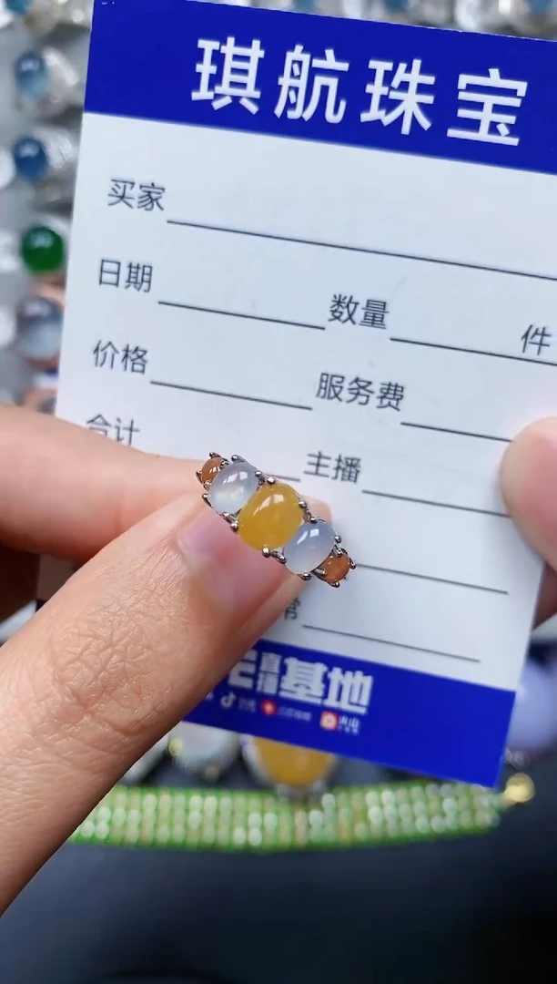 【闪购商品】翡翠戒指银S925镶嵌0387