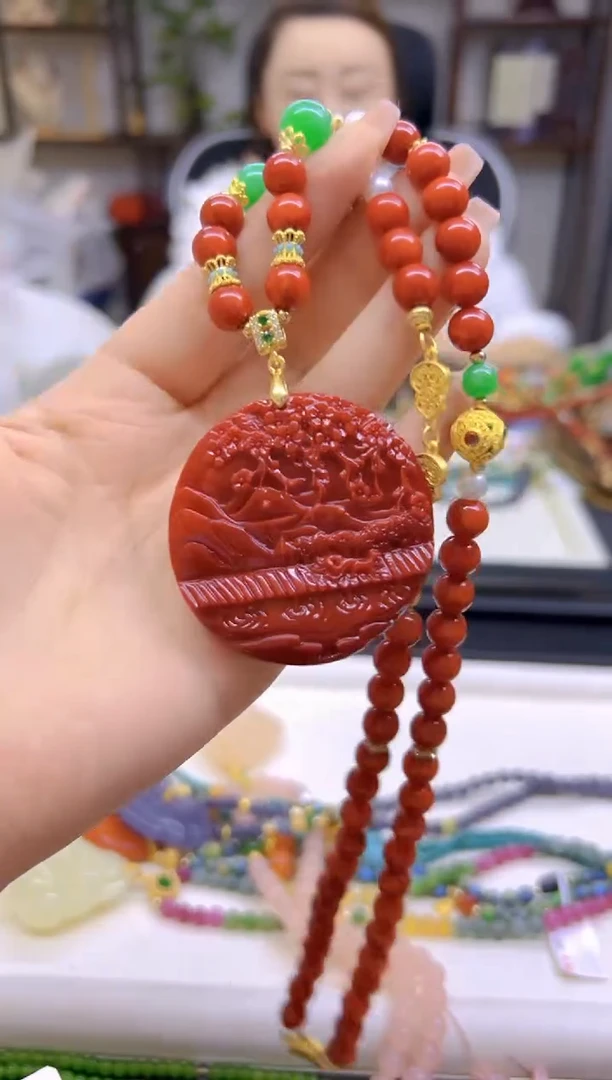 翡翠未镶嵌毛衣链DIY款M347