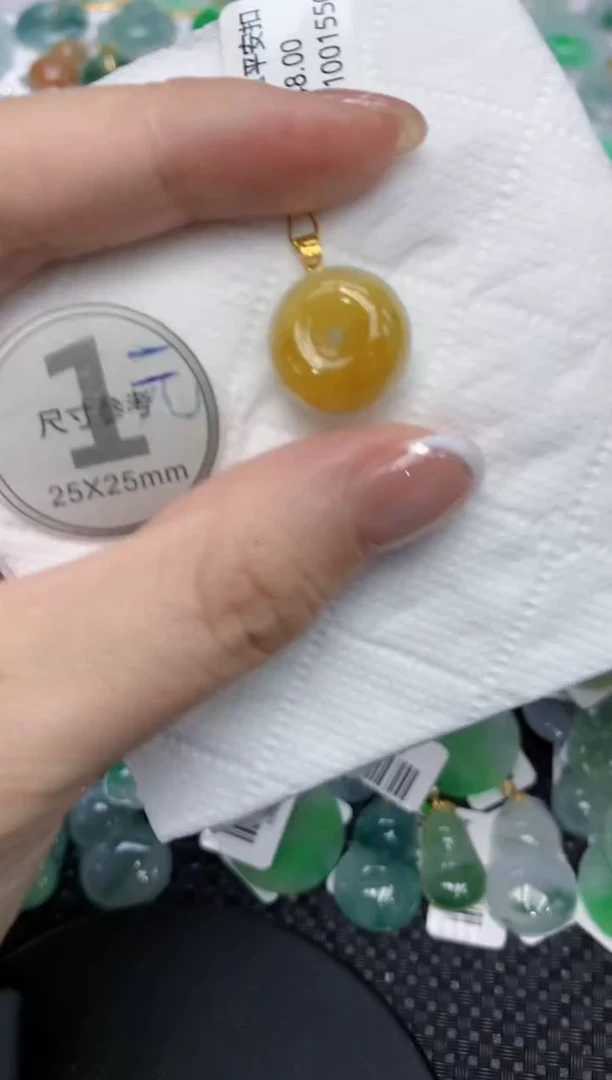 颈饰18K金镶嵌翡翠1111111