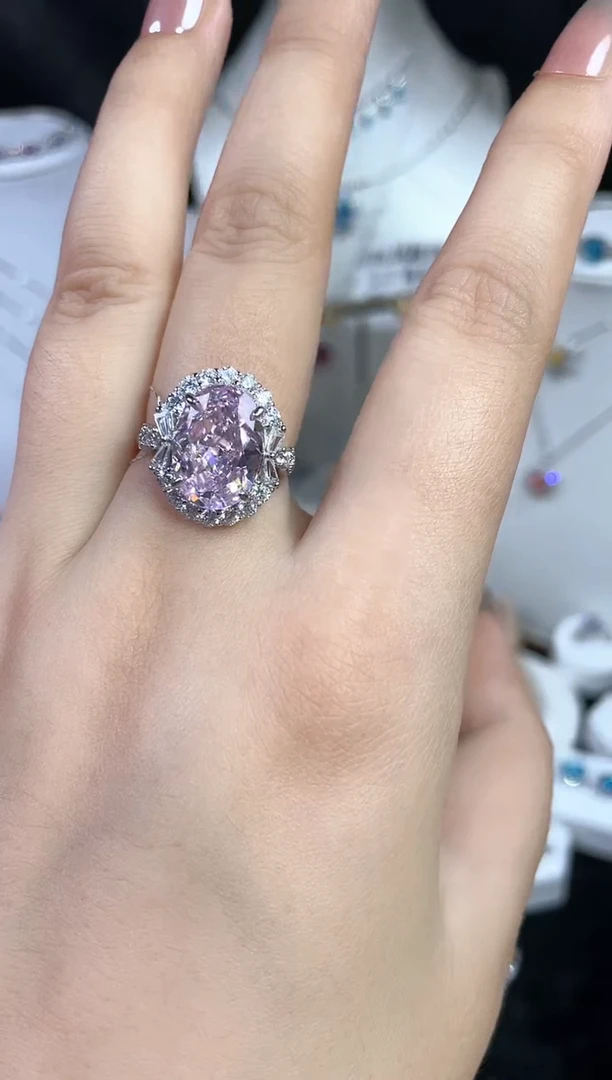 合成立方氧化锆足银S925纯银饰品 编号F0116