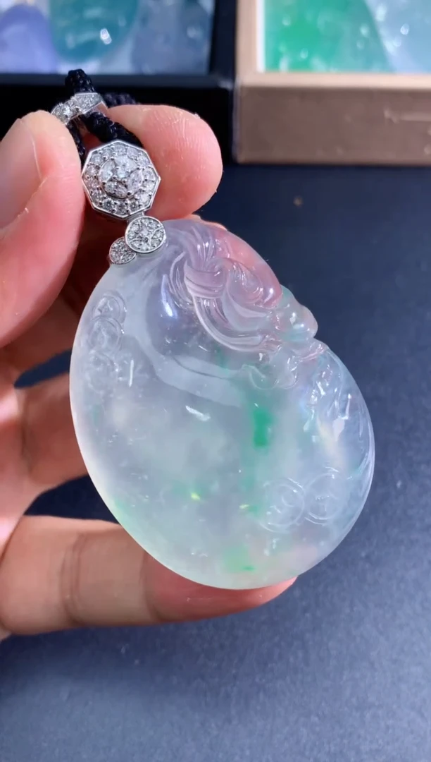 颈饰未镶嵌翡翠天然A货翡翠 定制翡翠 定金