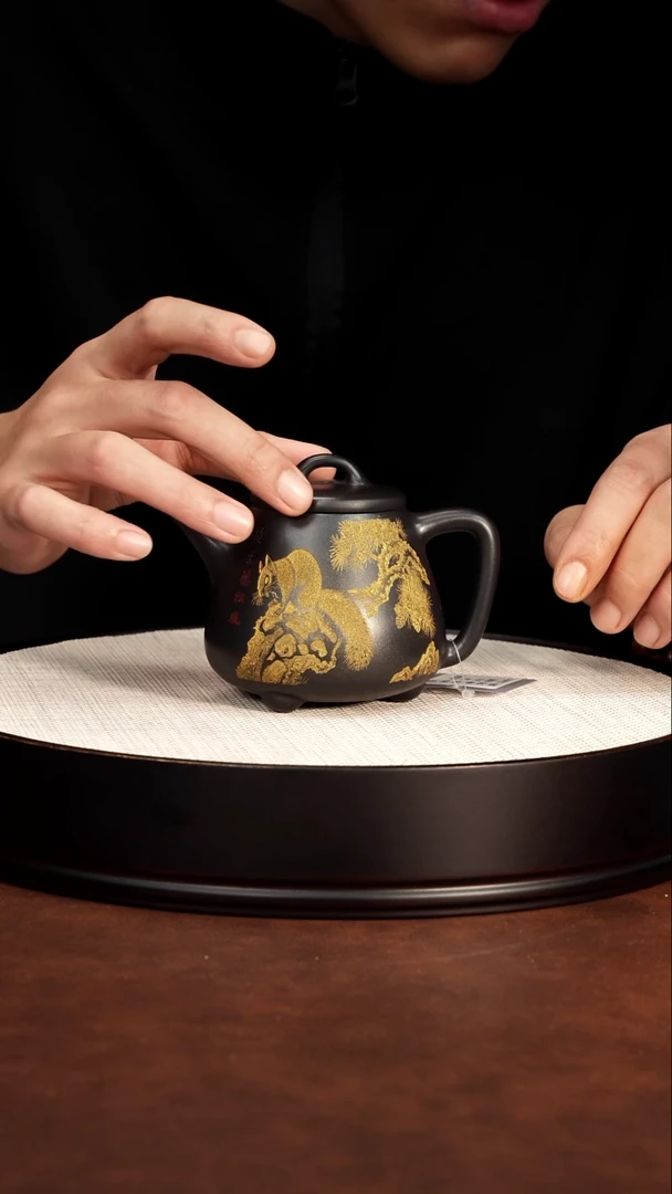 茶壶紫砂宜兴紫砂高瓢石黄