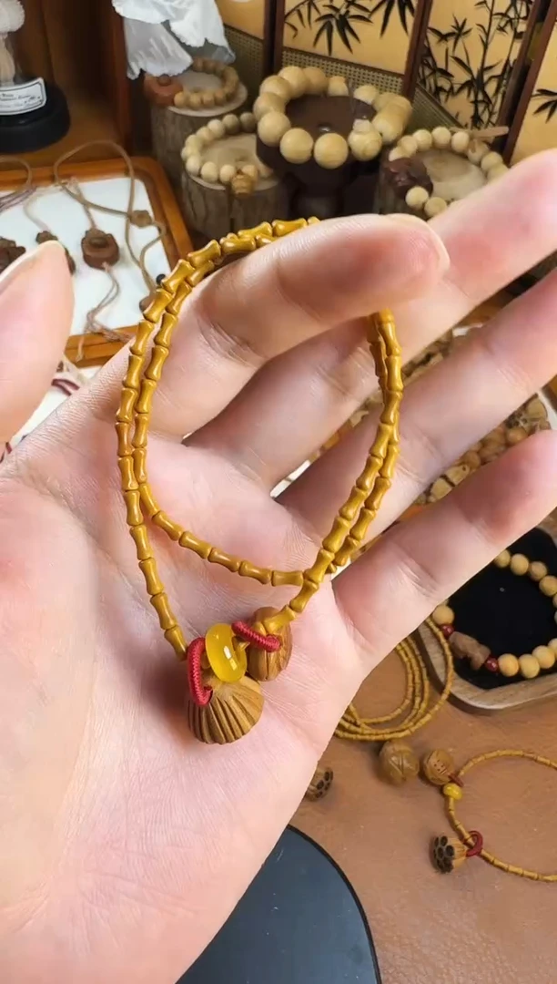 手串桃核竹节单圈