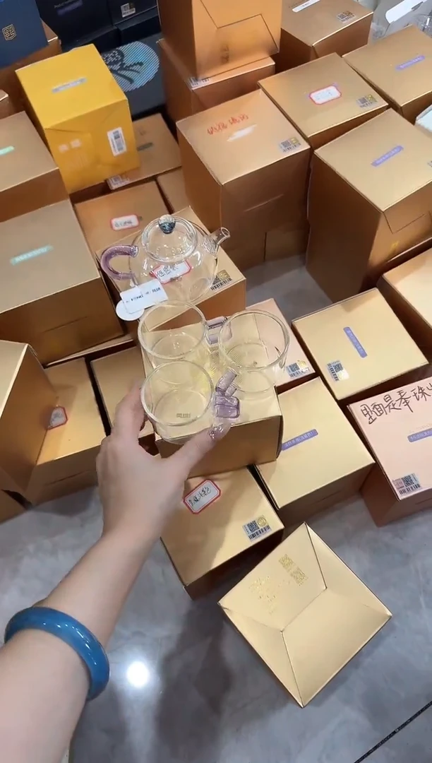 @@风谜璀璨樽悦壶浅紫色+臻悦杯紫色3只