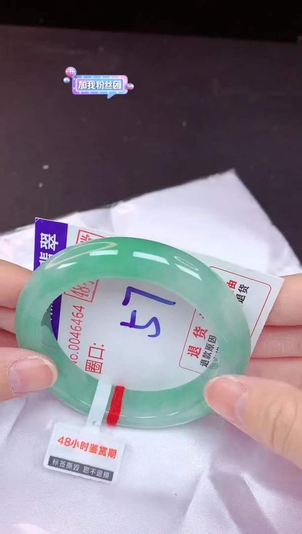 未镶嵌手镯翡翠57（48小时鉴赏期 ）