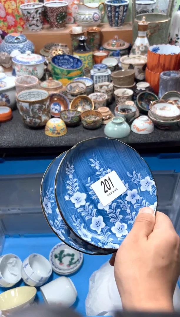 瓷片浮****5夏目海外回流瓷器中古品。