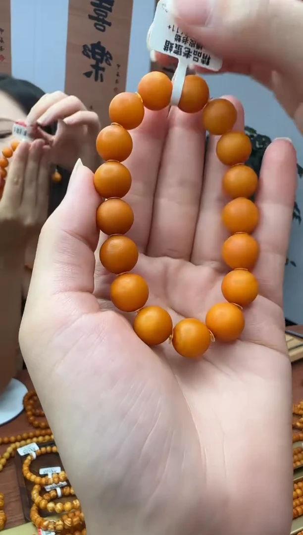 手串琥珀未镶嵌 琥珀蜜蜡手串11mm+