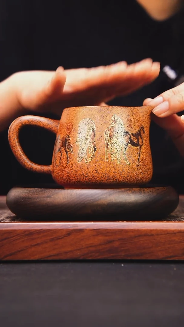【闪购商品】紫砂茶杯原矿紫砂摆件