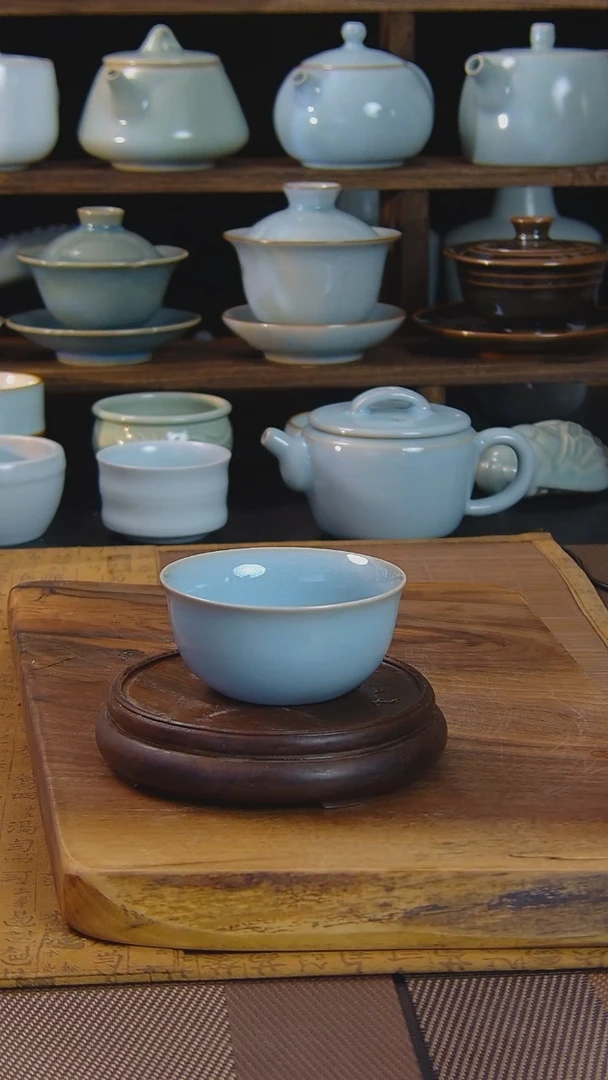 原矿原釉汝瓷福利茶宠摆件