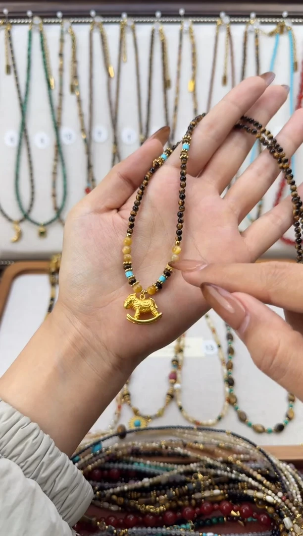 项链钛钢石英质玉不要马70厘米换黄色