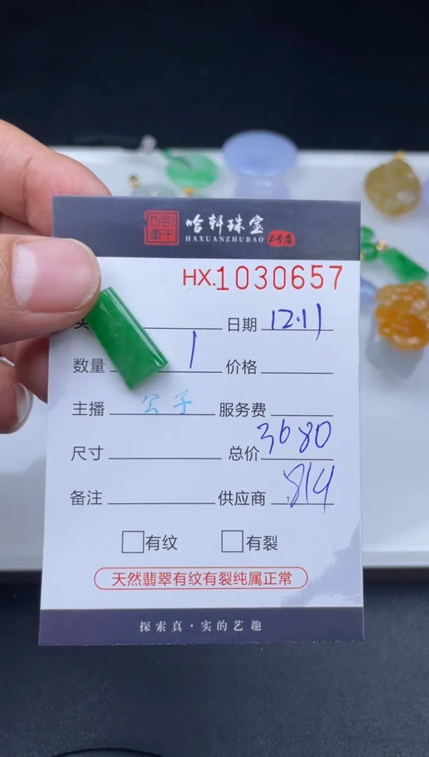 吊坠(不含链)未镶嵌翡翠哈轩  挂件1