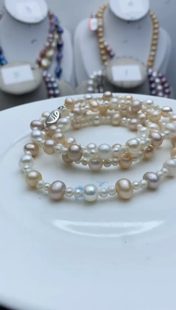 【闪购商品】淡水珍珠颈饰未镶嵌0357毛衣链