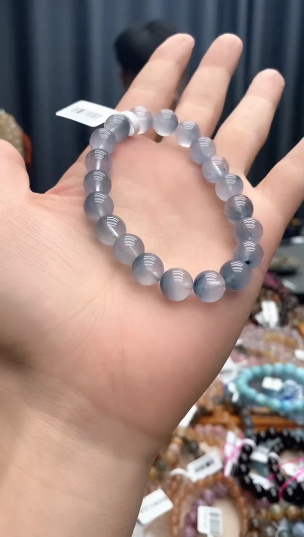 水晶手链未镶嵌I**s蓝兔毛