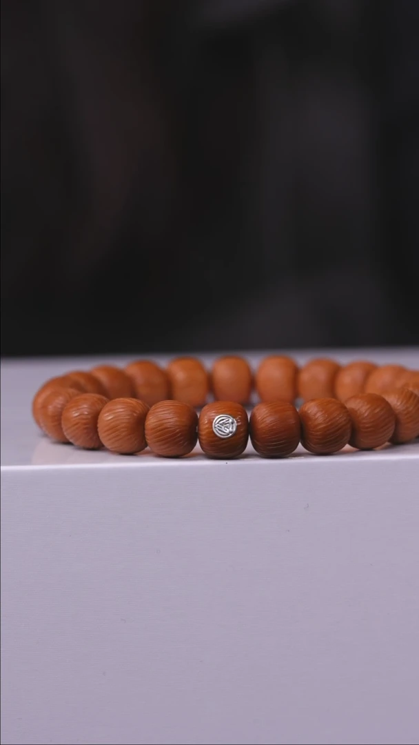 手串猴头核桃体验款翎羽银标微瑕