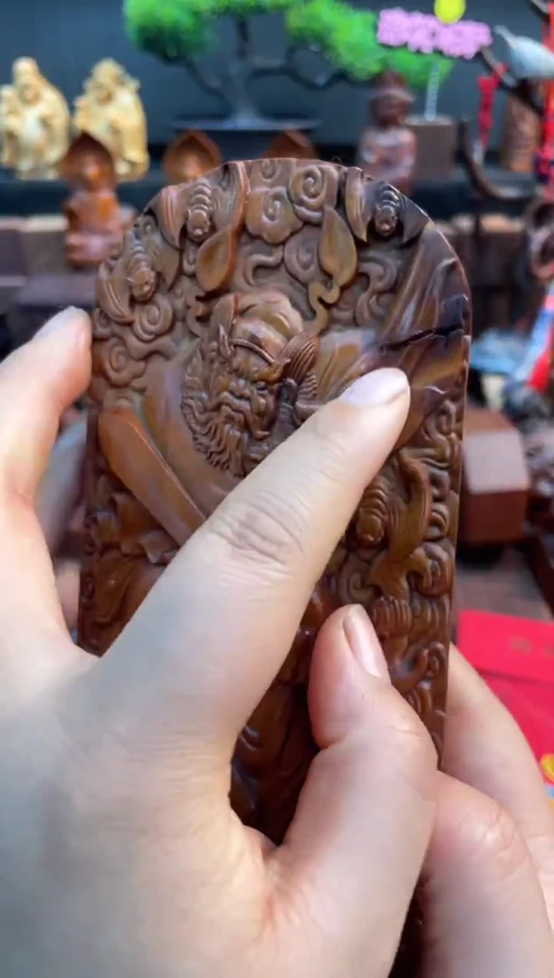 木枣木瑕疵17公分钟馗令牌——不退换