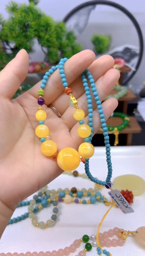 未镶嵌颈饰蜜蜡X665