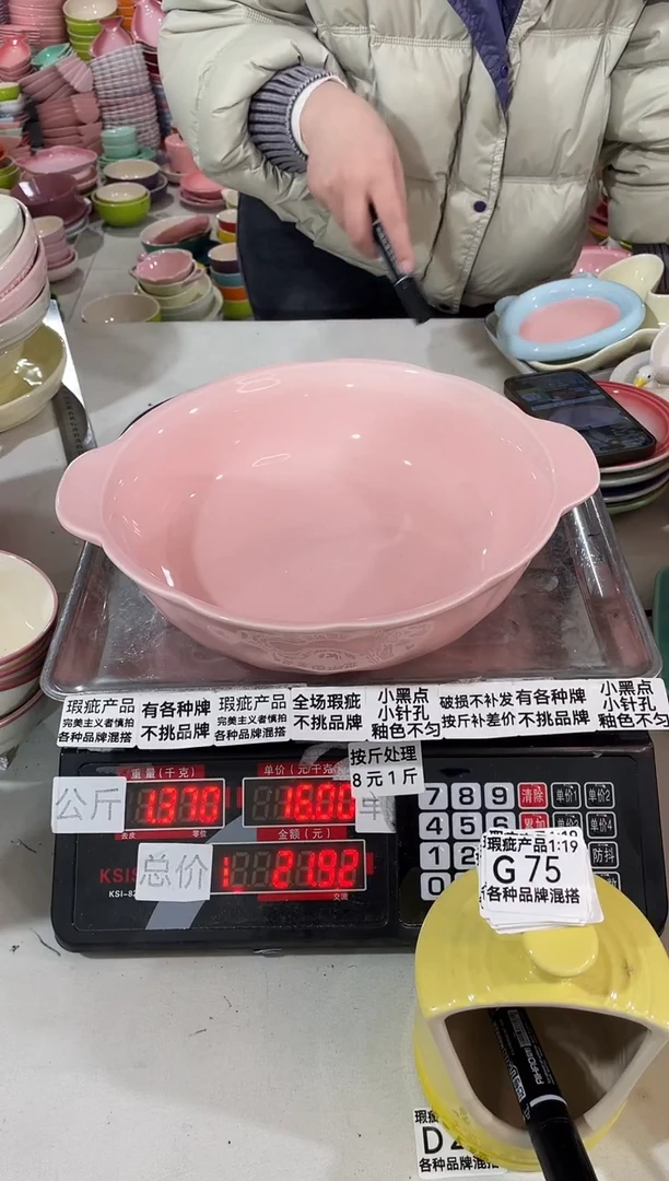 【闪购商品】其他瓷片微瑕陶瓷餐具家用G75