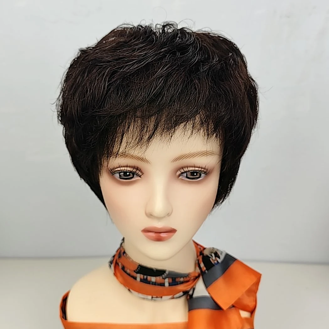 【全手织纹理烫】假发女全头套真人发丝中老年女妈妈款全真发女减龄