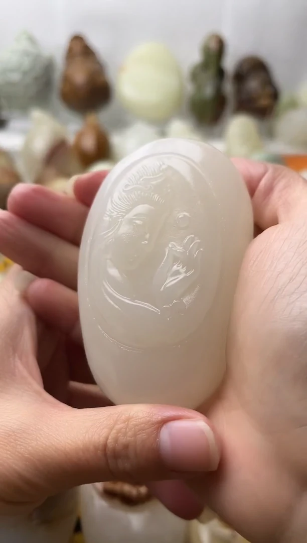 石材古青石棉纹正常不退换观音